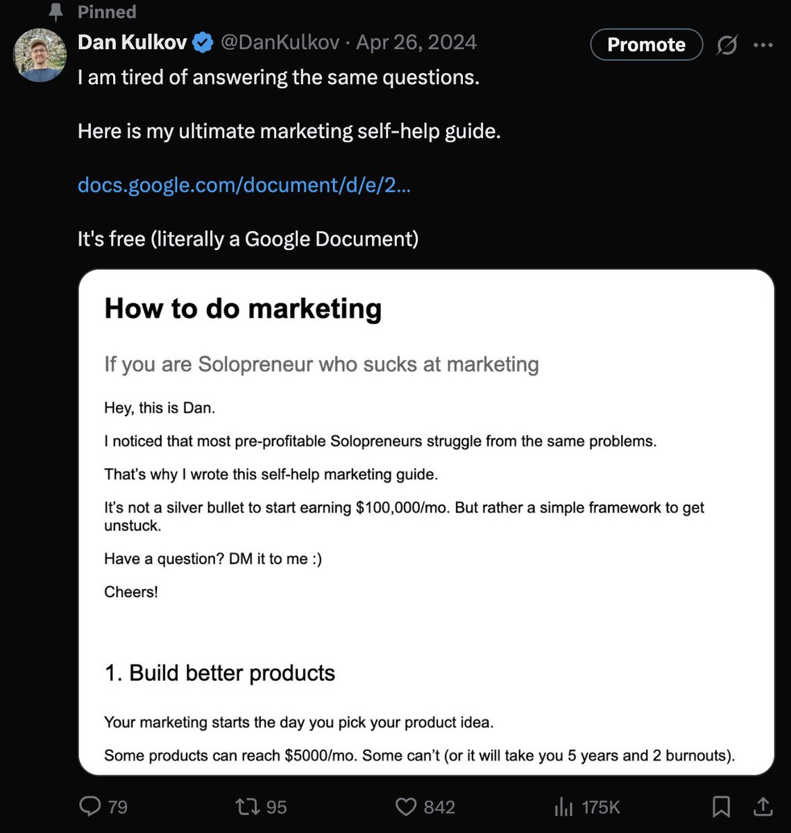 writing a new free guide.

"20 marketing changes to start making $5000/mo"

publishing this week 🫡