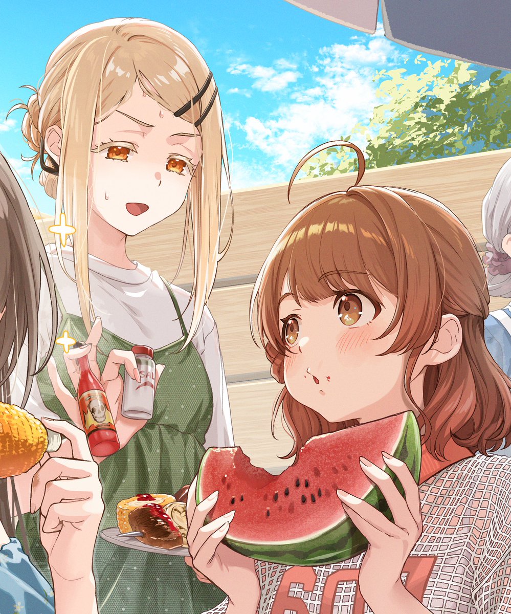 bestring's tweet image. 夏コミは学マスのおしゃれ☀️× ごはん🍉本です
いっぱい食べるよ!ことねのラブコメ漫画もあるよ!
#wip #c106