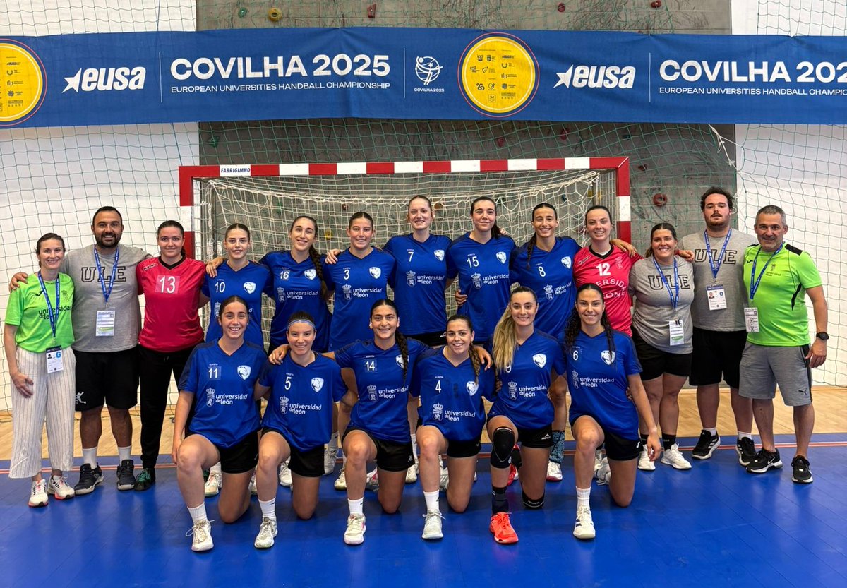 unileon's tweet image. 💥 Nuestro equipo femenino de balonmano está en la FINAL del Europeo Universitario!
Este lunes (16:30h) se enfrentan a la Hungarian University of Sports Science 🇭🇺 en busca del 🥇.
Han hecho historia… ¡y van a por todo! 🔥💪
¡VAMOS, EQUIPO! 🦁
#OrgulloULE #Handball