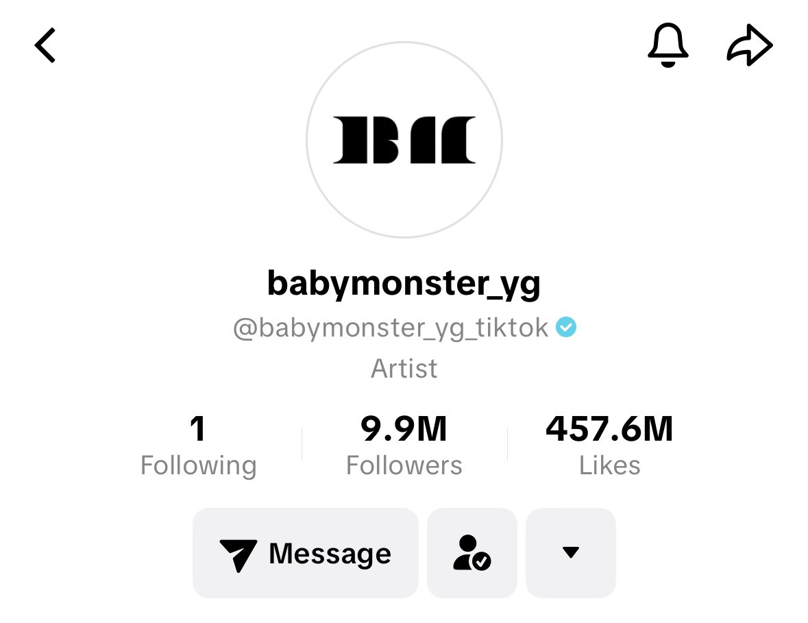 baemonsbase's tweet image. BABYMONSTER is so close to 10M on TikTok!