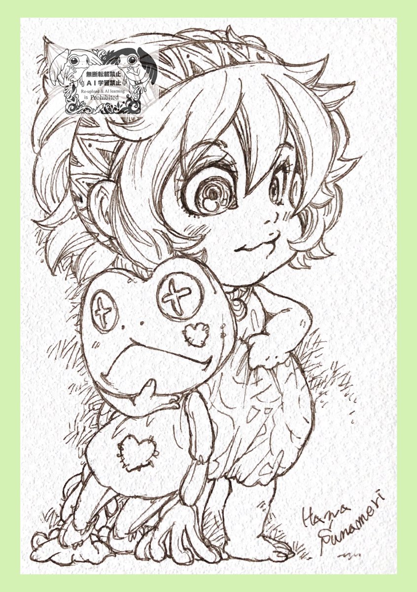telpine4's tweet image. 以前いただいた
小さな花が散らばったようなポコポコした紙に描いたなり
ちび魔女ちゃんとボッシュ君
こーゆーのもファイルして個展で置いてみる…誰か見るだろぅw
(。・ω・)
