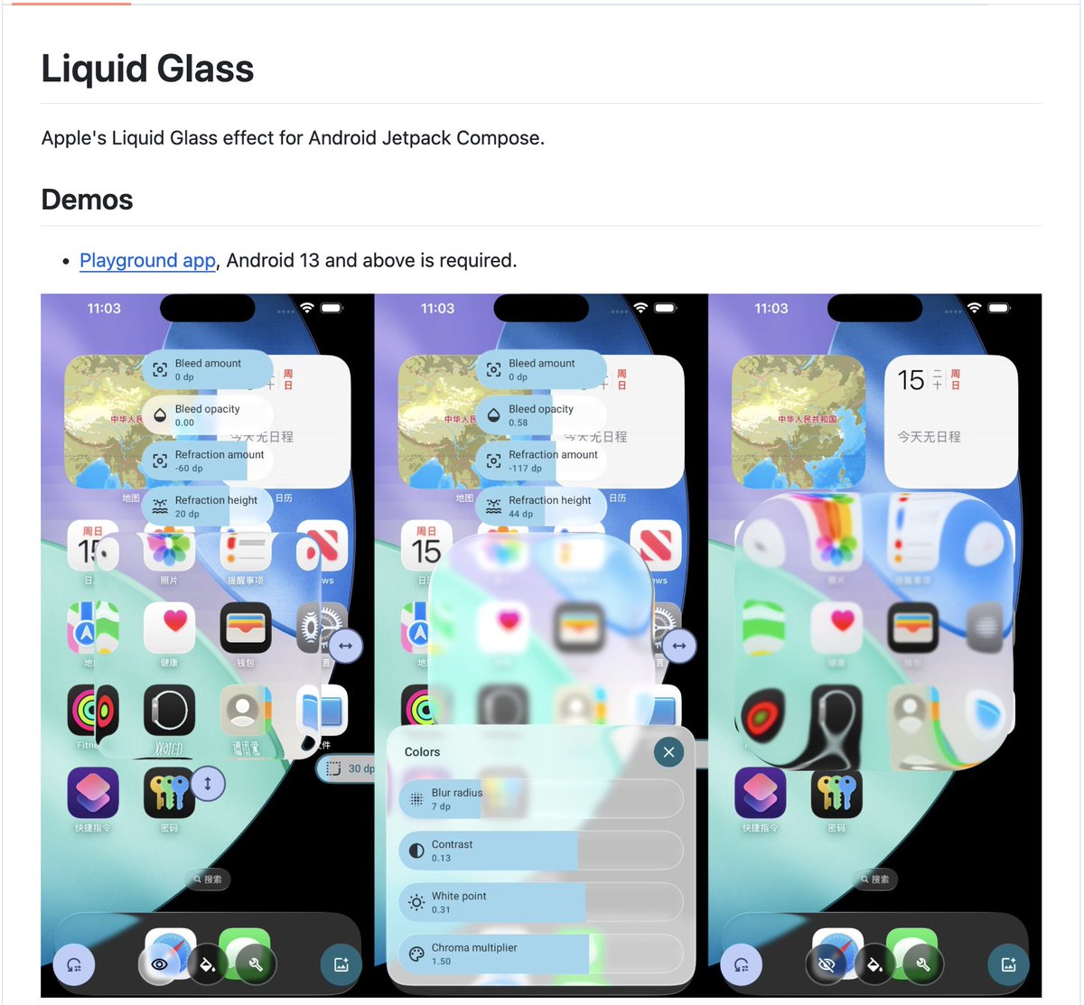 androiddevnotes's tweet image. Jetpack Compose Liquid Glass library
(github.com/Kyant0/Android…)