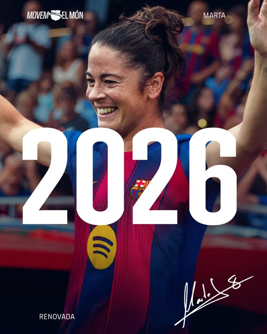 Erafutbolfem's tweet image. 🚨 OFICIAL | El Barça anuncia la renovación de Marta Torrejón y Gemma Font

©️ La defensa capitana cumplirá su decimotercera campaña consecutiva como azulgrana

🧤 La guardameta seguirá dos temporadas más en el club en el que se formó y con el que ha disputado toda su trayectoria…
