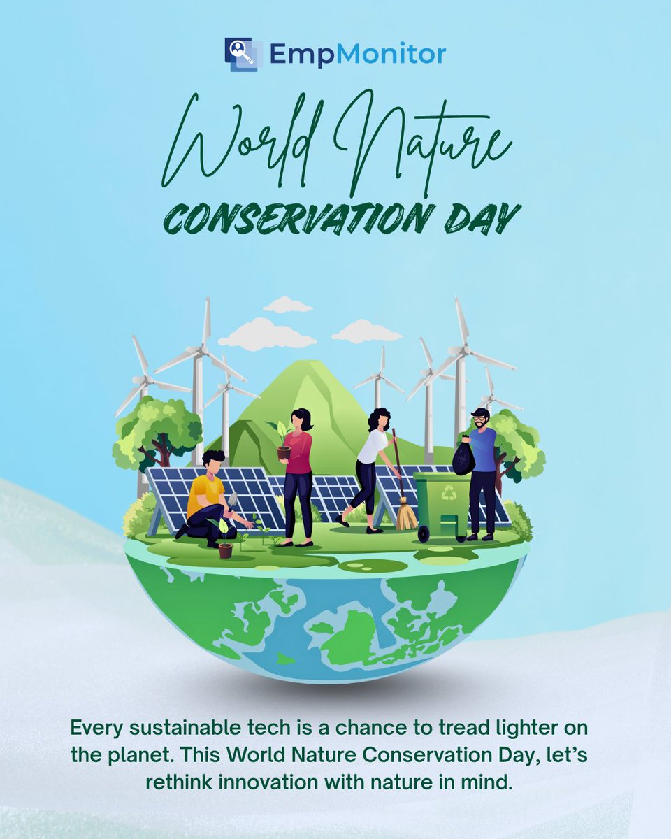 We talk a lot about innovation. But on #WorldNatureConservationDay, we’re reminded of something just as vital: Responsibility. 🌍

Sustainable tech isn’t just about what’s next; it’s about what lasts.

Let’s build with purpose, not just progress.
#EmpMonitor #TechForGood