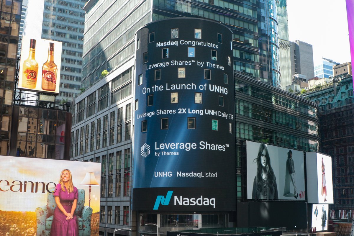 LeverageETFs's tweet image. Meet UNHG – our 2x Long @UnitedHealthGrp (UNH) Daily ETF - trading now on @Nasdaq!
Fund does not invest directly in the underlying stock. Investment involves significant risk.
Learn more and access important full risk disclosures and prospectus at: leverageshares.com/us/etfs/levera…