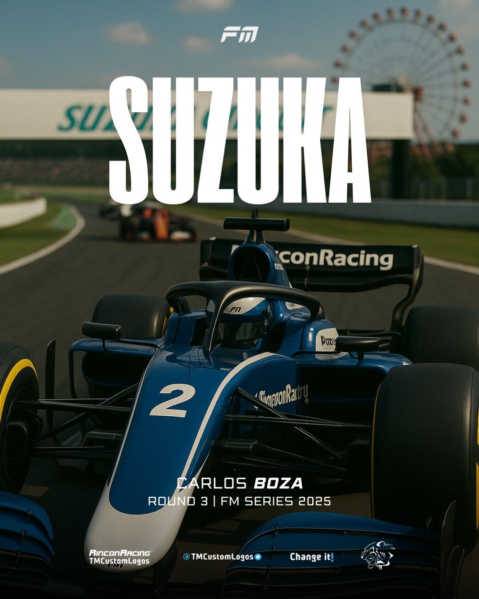 RinconRacing TMCustomLogos (@rinconracing) on Twitter photo FORMULA 1!🏁
Tercera fecha del campeonato de F1 organizado por <a href="/FormulaMosca/">Fórmula Mosca</a> donde Carlitos sale a pista defendiendo el liderato por equipos.
👤<a href="/ByLiyo/">Carlos Boza</a>
🇯🇵 Suzuka
⏰ 28/07 - 22:00hs
#somosrincon 🐅 FORMULA 1!🏁
Tercera fecha del campeonato de F1 organizado por <a href="/FormulaMosca/">Fórmula Mosca</a> donde Carlitos sale a pista defendiendo el liderato por equipos.
👤<a href="/ByLiyo/">Carlos Boza</a>
🇯🇵 Suzuka
⏰ 28/07 - 22:00hs
#somosrincon 🐅