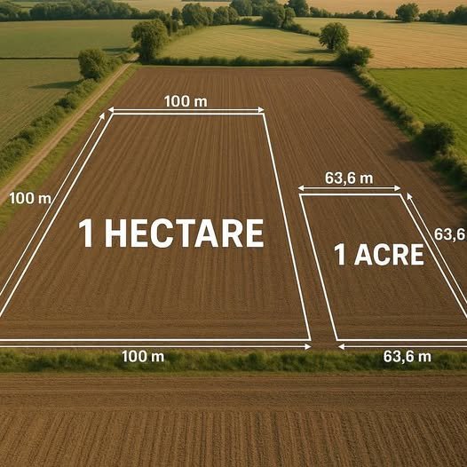 _Trichia_'s tweet image. From planning to harvest, land size defines your success. Know the gap between 1 acre and 1 ha.