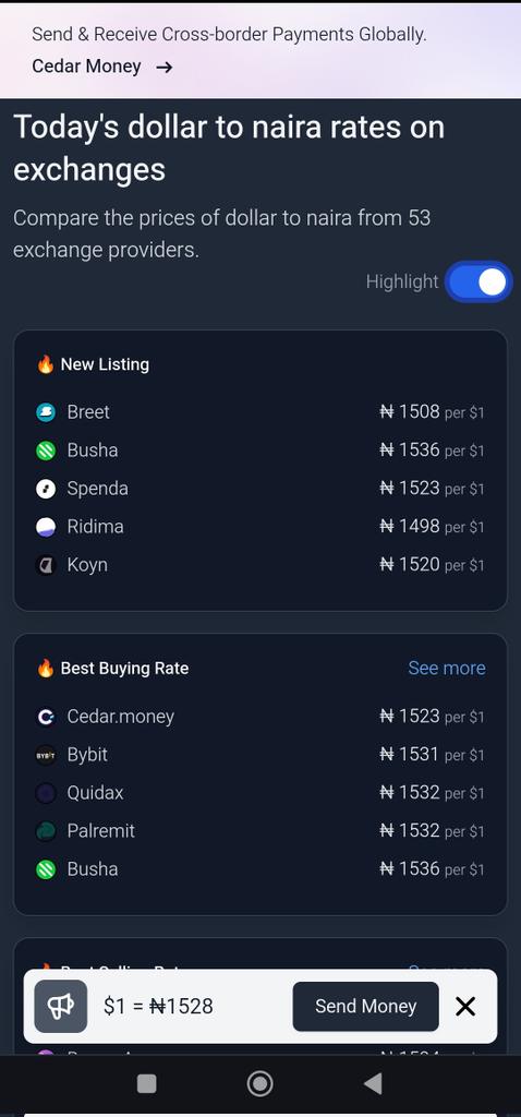 At 53 platforms that offer Neo-banking service, l  virtual account(usd, gbp, etc), virtual cards, remittance, converter, offramp on various currency pairs, such as USD, CAD, EUR, GBP, USDT, and BTC for every African currency.

Growing at the pace of value