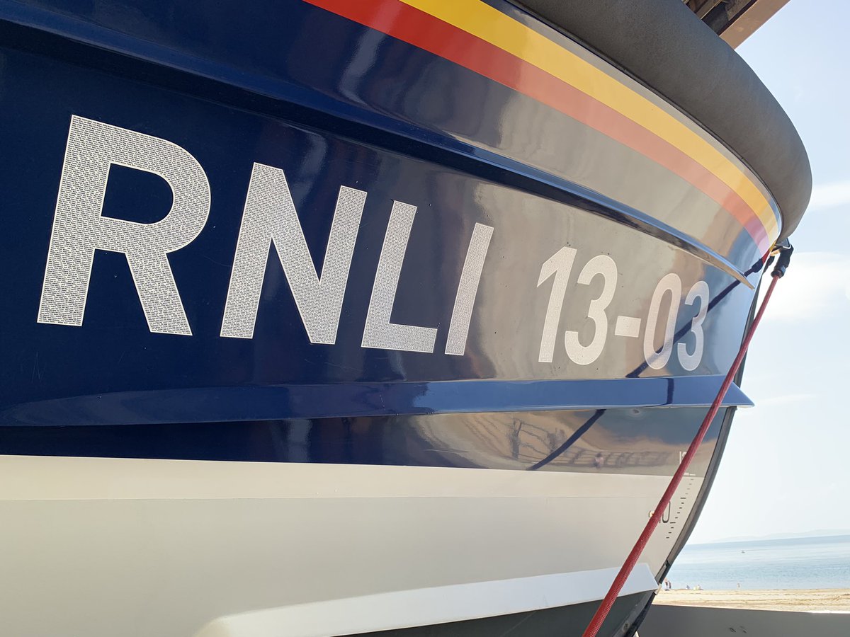 PaulSuttonKing's tweet image. Exmouth lifeboat R and J Welburn pristine with its new number including the names of contributors to the RNLI Launch a memory campaign #BlueMonday @RNLI