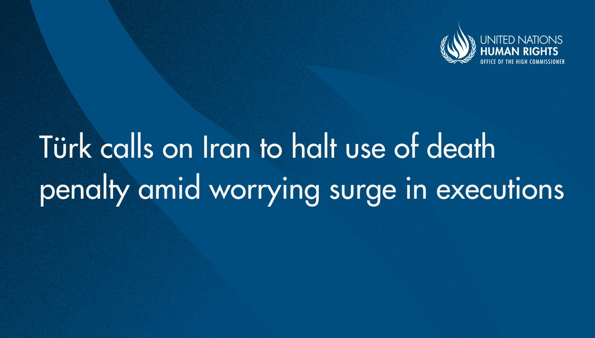 UN Human Rights (@unhumanrights) on Twitter photo #Iran: Reports of several hundred executions so far this year underscore how deeply disturbing the situation has become & the urgent need for an immediate moratorium on the use of the death penalty.
Death penalty is incompatible with right to life & irreconcilable with human #Iran: Reports of several hundred executions so far this year underscore how deeply disturbing the situation has become & the urgent need for an immediate moratorium on the use of the death penalty.
Death penalty is incompatible with right to life & irreconcilable with human