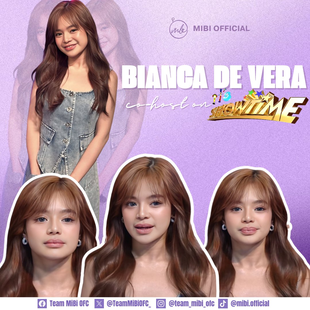 TeamMiBiOFC_'s tweet image. Bianca De Vera showed her hosting skills earlier today at It&apos;s Showtime — with the charisma and wit, truly the madlang people loved and will continue to love her.

Thank you @itsShowtimeNa for having her. Congratulations, Caca! 💜✨

MIBI BOOKED AND BLESSED
#MiBi  @biancadeveraa