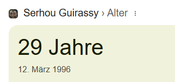 Sky_Inge's tweet image. auf Grund einer völlig neuen mathematischen Denkweise, einer Abrundungstechnik, die ich in den Kommentarspalten der Bayern-Fans erlernt habe, werde ich Guirassy fortan als etwa 25 jährigen betrachten