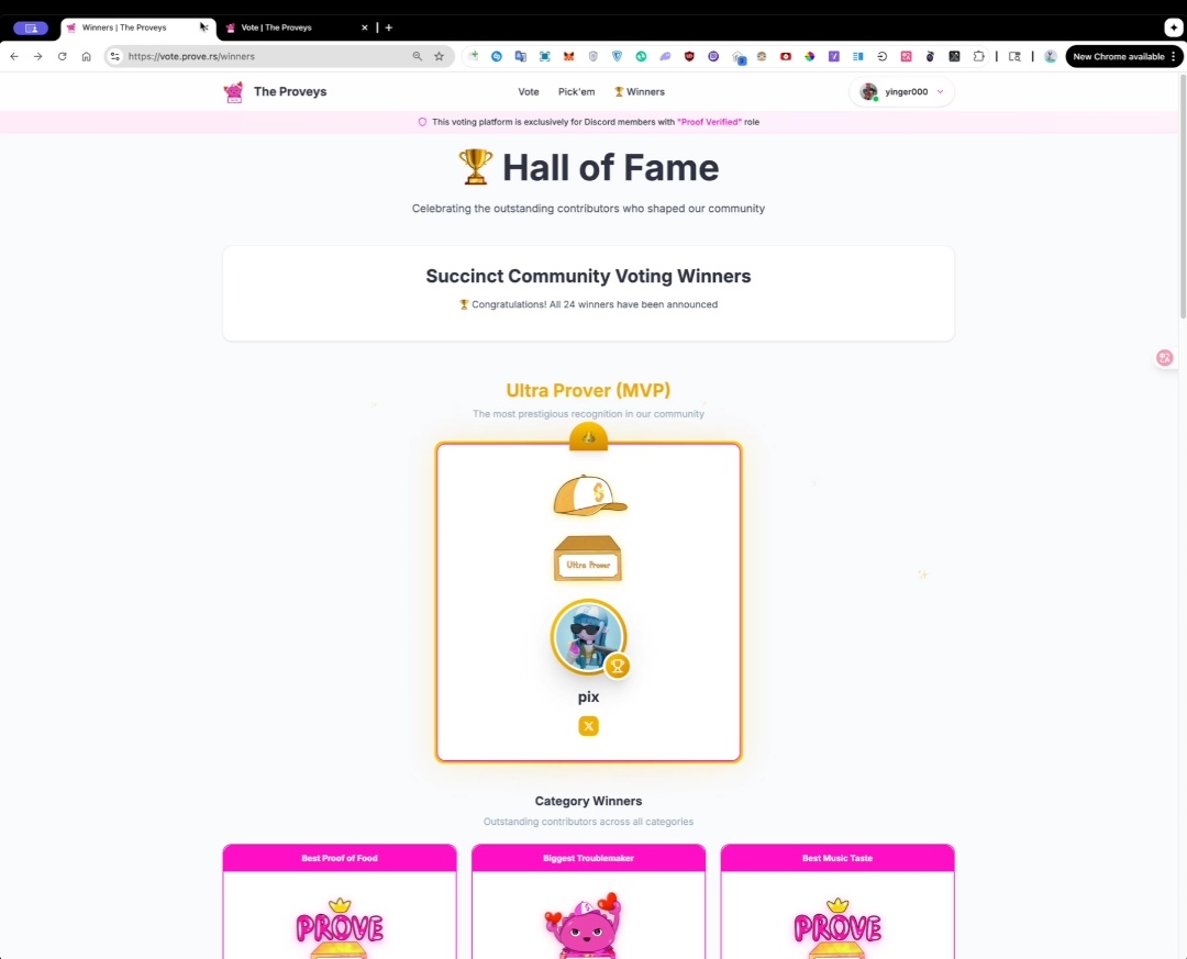 adex_roll's tweet image. Congratulations to @pixnvm for winning the MVP on @SuccinctLabs well deserved.