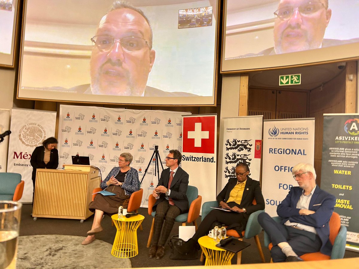 “Access to safe, clean, affordable, and sustainable water is a human right &amp; not a privilege.” @OHCHR_sa Reg Rep, Abigail Noko added “water is essential to dignity, health &amp; life &amp; must be governed by principles of equality, sustainability, and non-discrimination.”