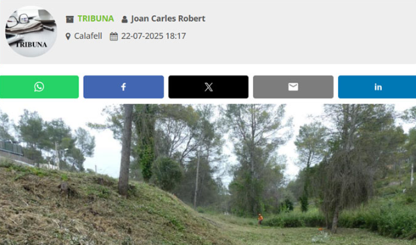 Prevenció, educació del risc. Per <a href="/J_C_Robert/">Joan-Carles Robert 🎗</a> 
Diversos incendis han devastat milers d’hectàrees al nostre país. Tothom en parla, però què s’ha fet i què s’està fent per prevenir la no proliferació d’aquests incendis? Sembla que poca cosa.
mesesquerres.cat/prevencio-educ…