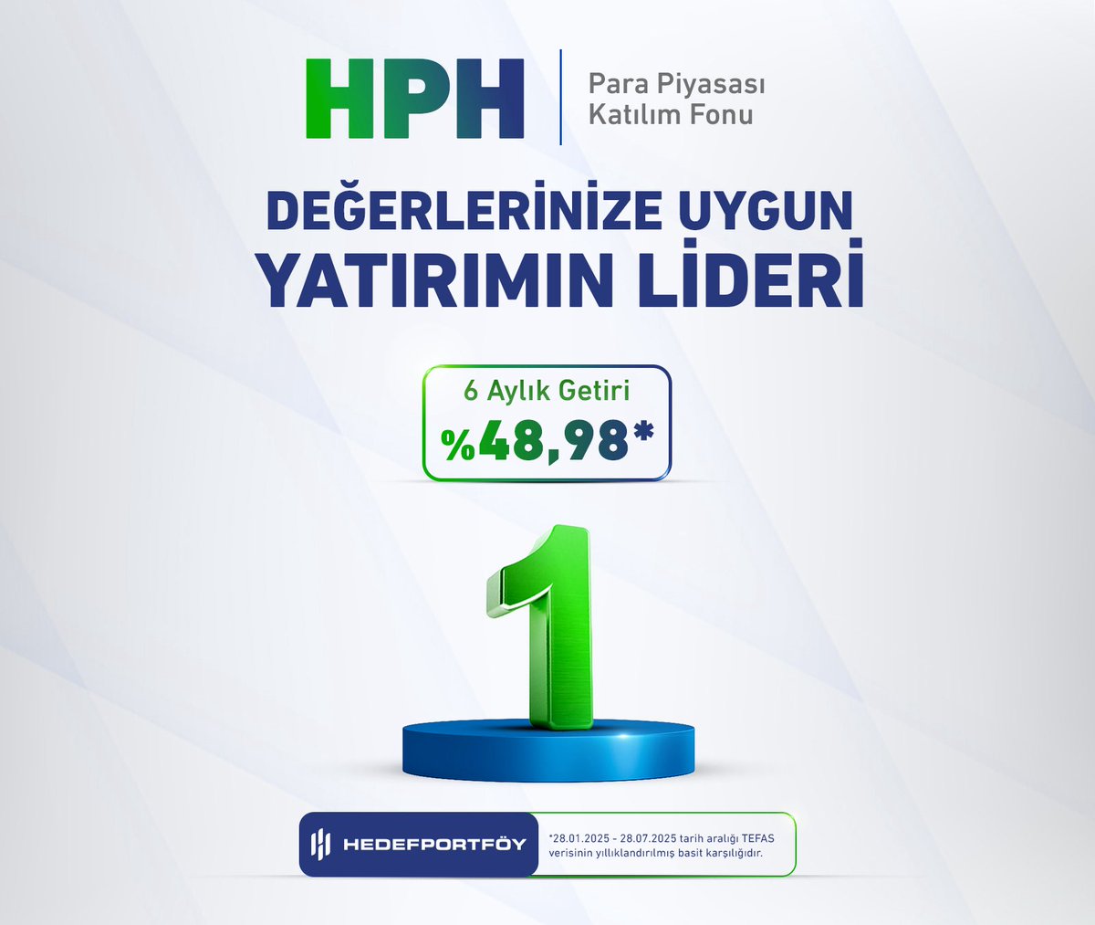 HedefPortfoy's tweet image. HPH Para Piyasası Katılım Fonu, para piyasası katılım fonları arasında %48,98* yıllıklandırılmış getiriyle son 6 ayın getiri lideri oldu!
🔍 #HPH faiz hassasiyeti olan yatırımcılar için katılım finans ilkelerine uygun, kısa vadeli ve günlük işleyen yapısıyla dikkat çeker.
📲…