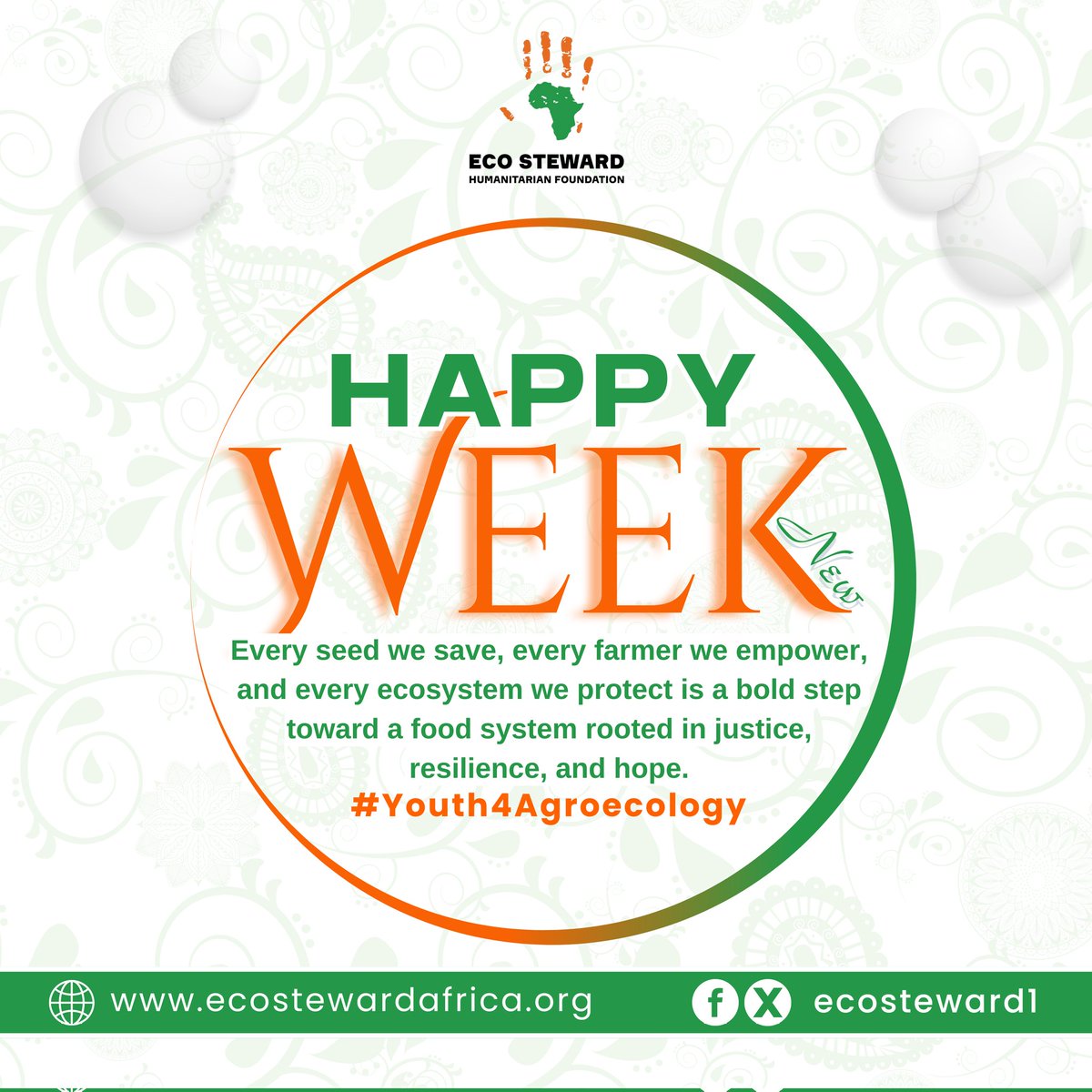 ecosteward1's tweet image. Happy New Week, Agroecology Family!
Every seed we save, every farmer we empower, and every ecosystem we protect is a bold step toward a food system rooted in justice, resilience, and hope.
#HappyNewWeek #Youth4Agroecology