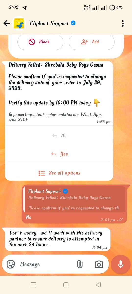 RoyalRatlami's tweet photo. @flipkartsupport What a wonderful Quick support has provided.

First rescheduled without my consent and now cancelled the delivery today.

What the hell is going on?

This is not the first time facing this issue, if it doesn't get delivered this time... I will see you guys in court https://t.co/1WVeXdYOtz