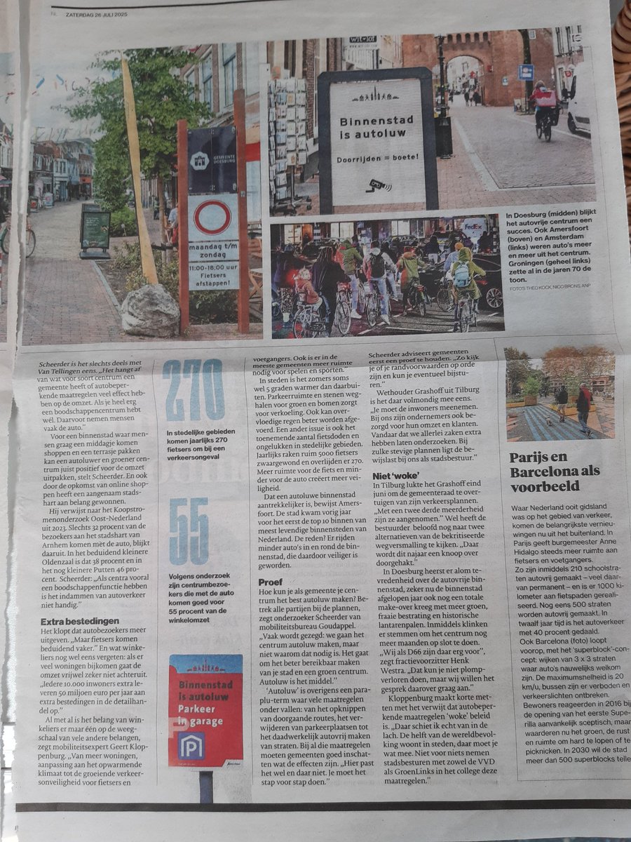 Interessant artikel in <a href="/ad/">a</a> op 26 juli 2025 voor <a href="/raadWoerden/">Gemeenteraad Woerden</a> en <a href="/Lokaal_Woerden/">Inwonersbelangen Gewoon, Betrokken en Dichtbij</a> en andere politieke partijen in #woerden . Kies voor de #fiets en los daar andere mobiliteits en ruimtelijke problemen mee op #verkiezingen2026