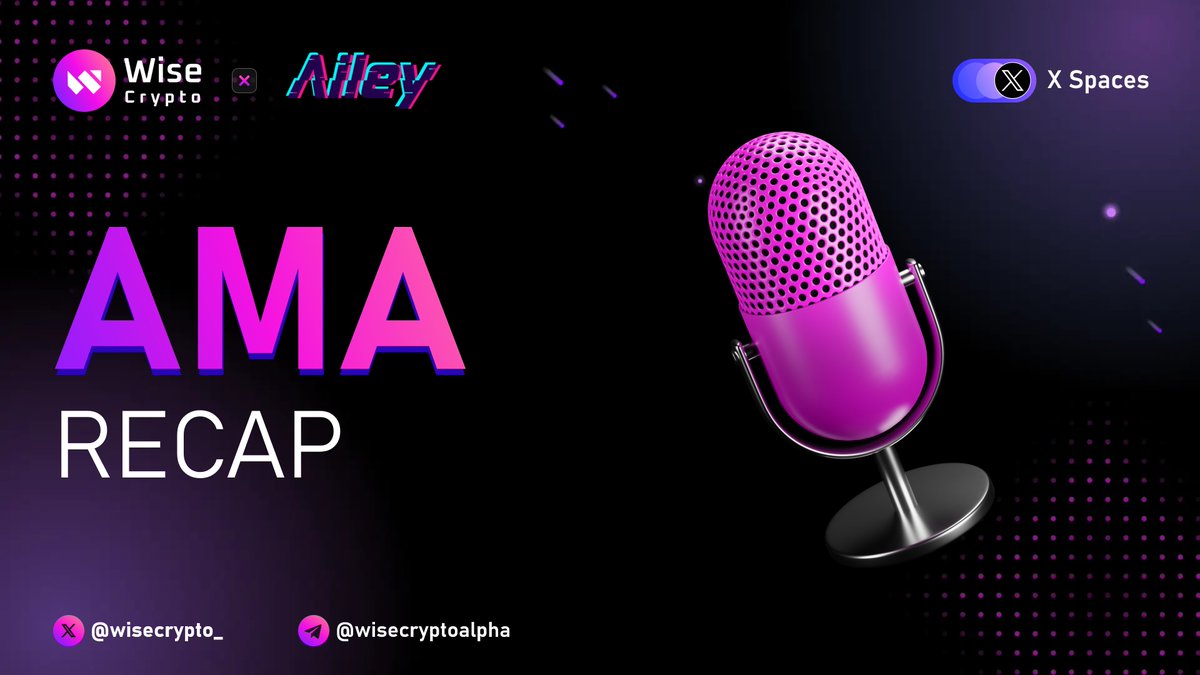 WiseCrypto_'s tweet image. 🎙 X Spaces AMA Recap: Wise Crypto 𝙭 @aileyverse

📆 Ms. Joy, Marketing Manager of Project Ailey, attended an AMA session organised by Wise Crypto on July 25, 2025.

🎙 Spaces: tinyurl.com/df2ynnx2
✅ YouTube: youtu.be/OMreKh2Rm4g
👉 Medium: tinyurl.com/fbdf54fy