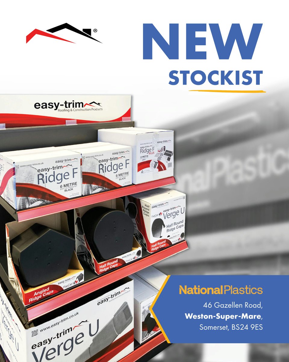 🚨 We're thrilled to announce a NEW Easy-Trim Stockist at National Plastics, Weston-Super-Mare! 🎉

📍 Location:
46 Gazelle Road, Weston-Super-Mare, Somerset, BS24 9ES

#EasyTrim