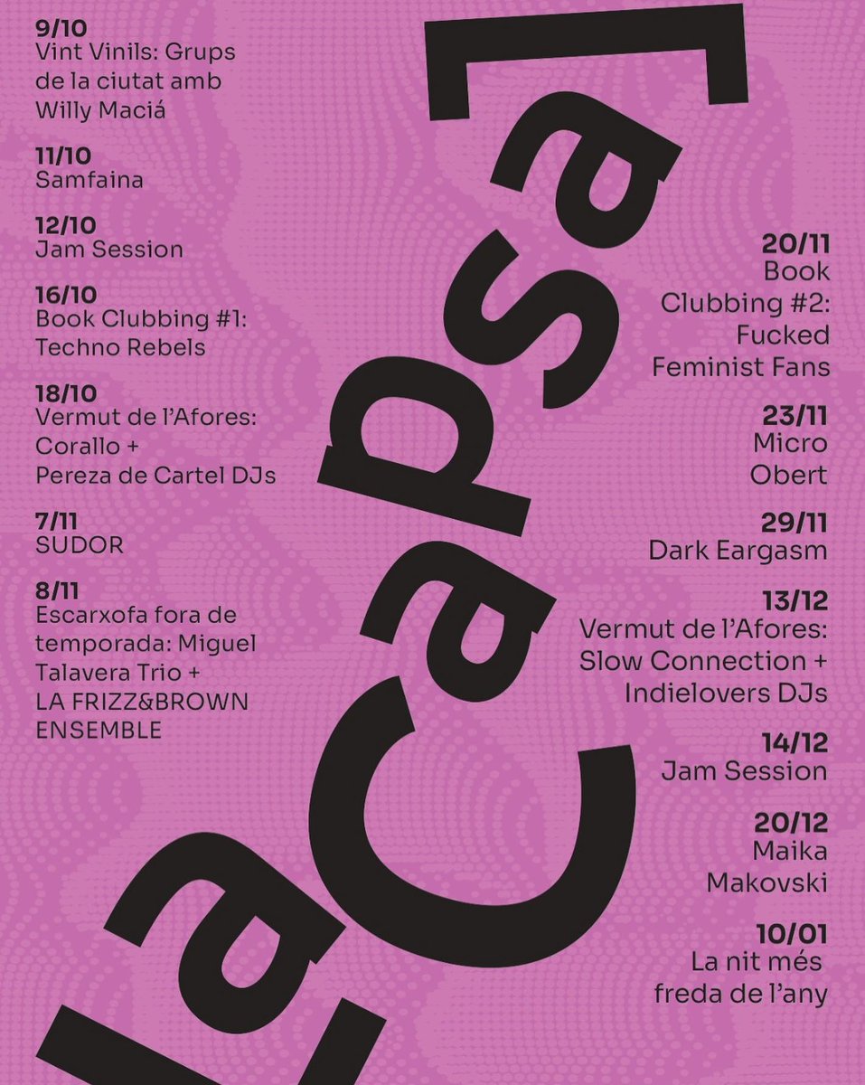 indieloversm's tweet image. Queda la vida i ja us ho anirem recordant, però dissabte 13 de desembre de 12h a 15h farem el vermut a @Lacapsa amb el concert d'@_slowconnection i una sessió a la llum del dia d'Indie Lovers DJs.
lacapsa.org/vermut-de-lafo…