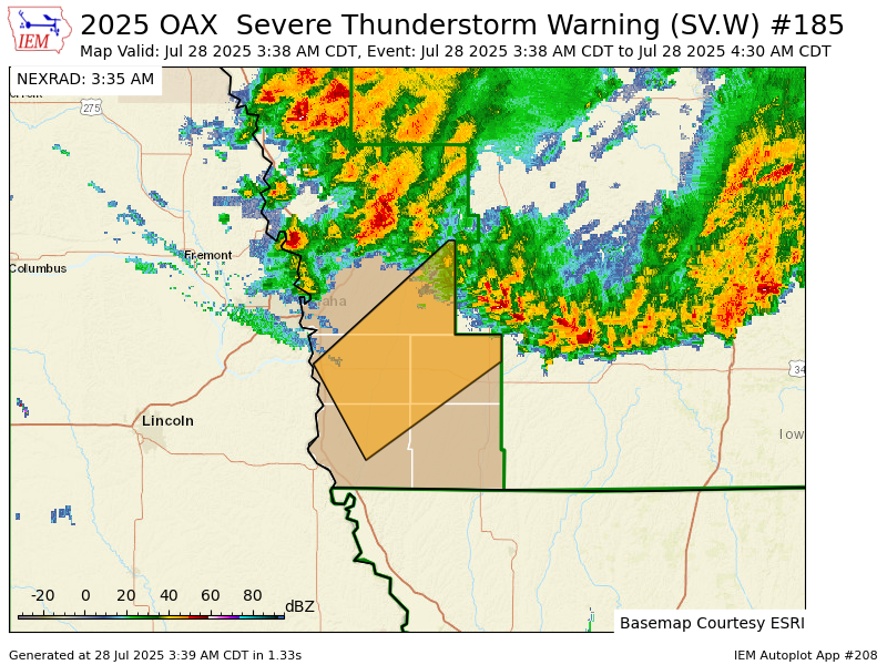 iembot_oax's tweet image. OAX issues Severe Thunderstorm Warning [wind: 60 MPH (RADAR INDICATED), hail: &amp;lt;.75 IN (RADAR INDICATED)] for Fremont, Mills, Montgomery, Page, Pottawattamie [IA] till 4:30 AM CDT mesonet.agron.iastate.edu/vtec/f/2025-O-…