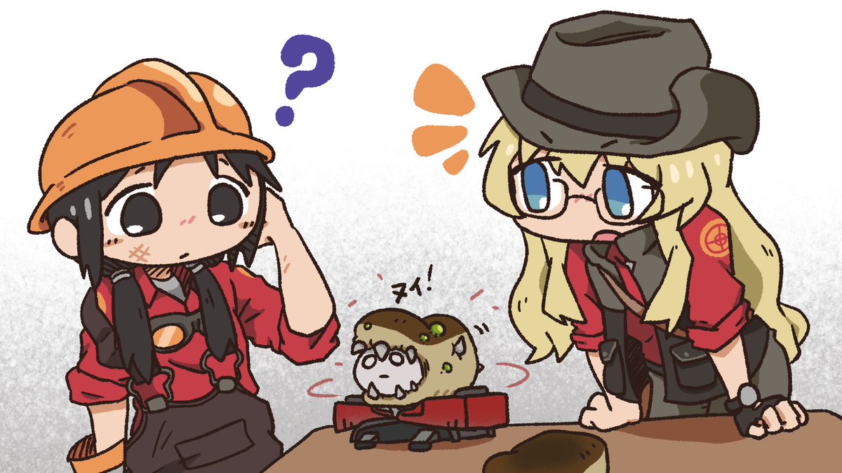 Jam91Strawberry's tweet image. #少女終末旅行 #GirlsLastTour Chito teleports bread.