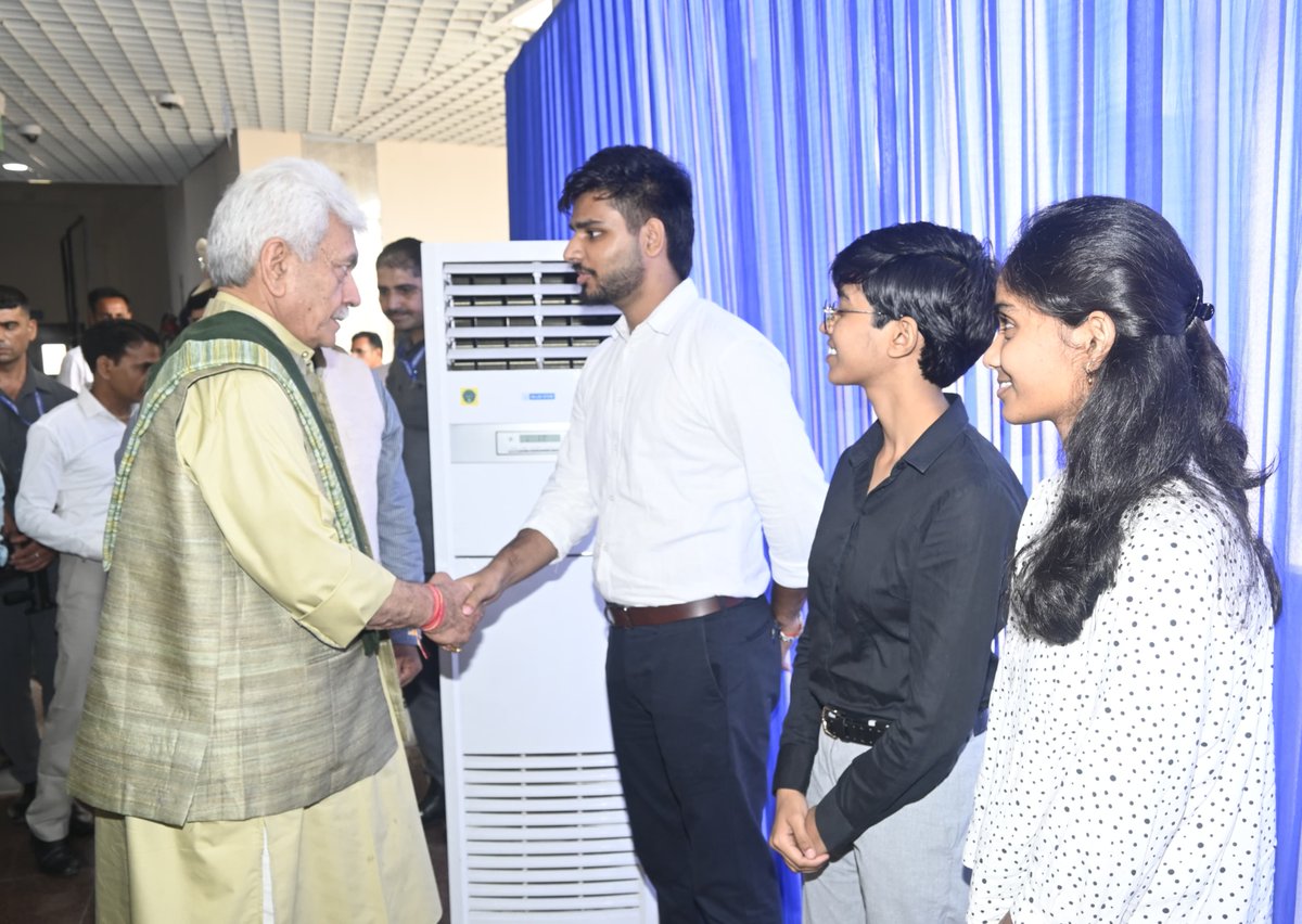 Addressed the Inaugural Ceremony 'Navarambh' to welcome incoming BTech, MTech &amp; PhD students of IIT Jammu. Launched 4 new programs for BTech &amp; MTech students. Science &amp; Tech are going to be the key drivers for Viksit Bharat &amp; the country expects IITians to make it happen.