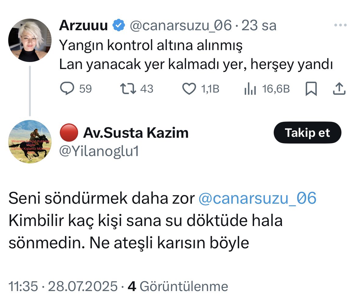 Şu rezilin bioyu okuyun birde yazdığı cevabı 

Yok olursun inşallah aşağılık herif 
<a href="/Yilanoglu1/">🔴 Av.Susta Kazim</a>
