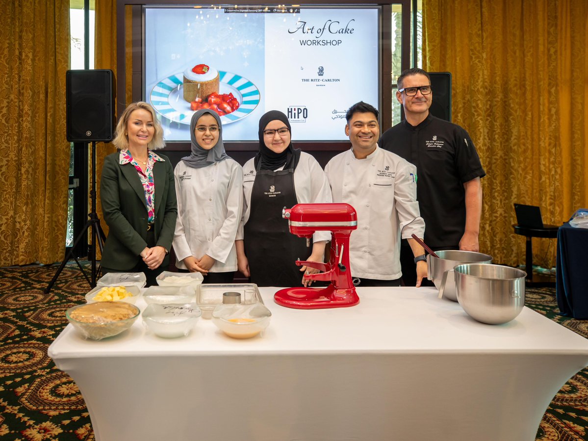 GDNonline's tweet image. The Ritz-Carlton, Bahrain recently hosted the ‘Art of Cake’ workshop, a hands-on baking experience designed to inspire and cultivate the talents of young Bahrainis.

Held in collaboration with the HiPO Ambassadors Club and in strategic partnership with Muharraq Model Youth…