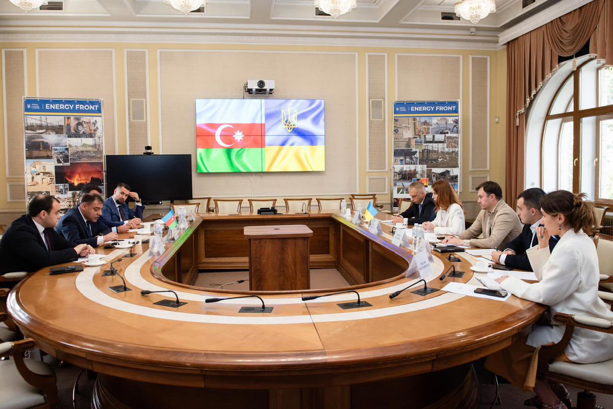 Delighted to discuss the outcomes of and follow up steps to the recent meeting of the 🇦🇿🇺🇦 Governmental Comission on Economic Cooperation with the Minister of Energy of Ukraine Svitlana Grynchuk. Focused also on the good perspectives for bilateral cooperation in the energy field.