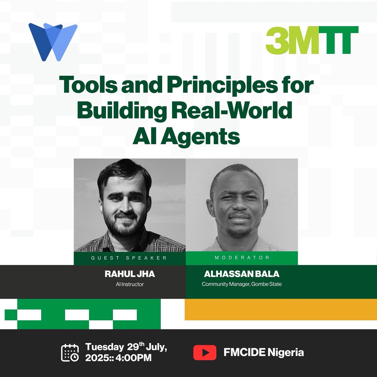 AI fam, gather here
We’re live tomorrow with a fire session on “Tools and Principles for Building Real-World AI Agents”, hosted by AI pro Rahul Jha.

If you’ve been curious about how real AI tools actually work in the wild, this one’s for you. 

Date: Tuesday, 29th July
Time: 4pm