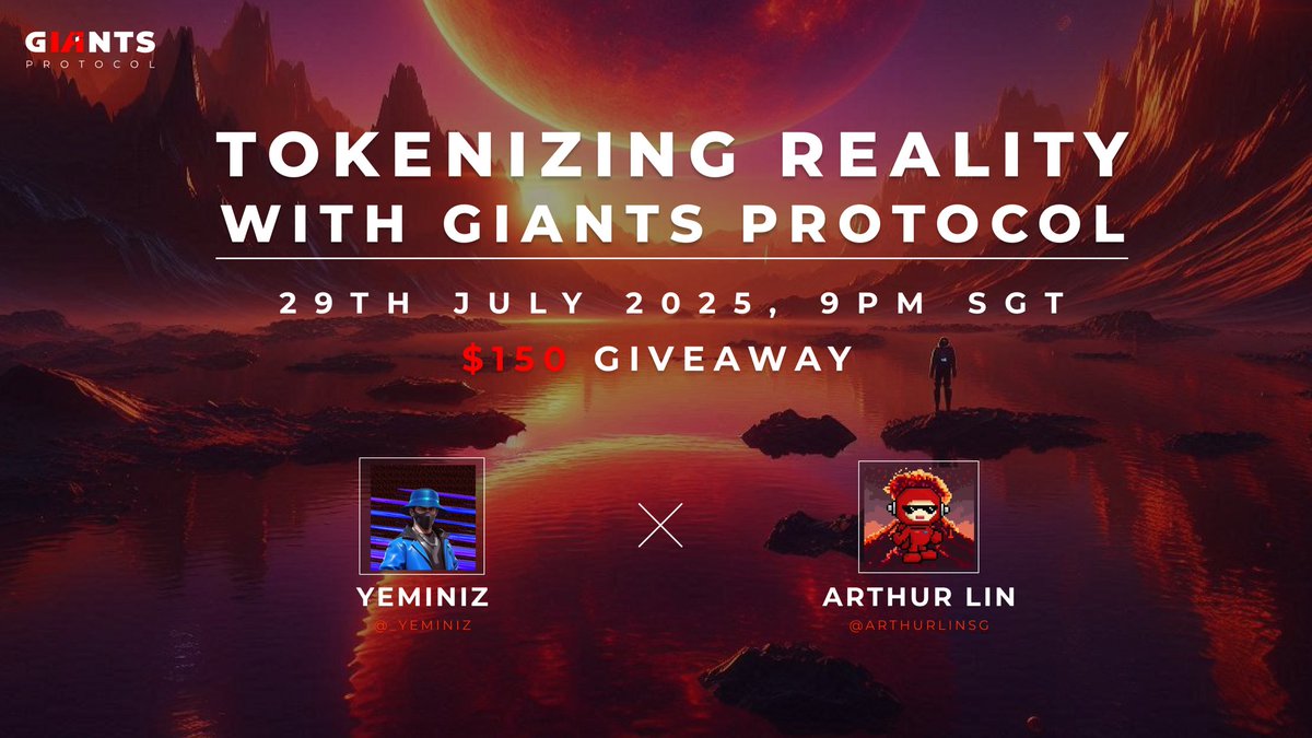 Yeminiz 💙🫵 (@_yeminiz) on Twitter photo $150 giveaway here 👇
An AMA with <a href="/giantsprotocol/">Giants Protocol</a>
To win:
✅ Set Reminder below ⬇️
✅Follow <a href="/giantsprotocol/">Giants Protocol</a>
✅Tag 2 friends
✅ Like and repost for visibility.
Giants AI is a smart platform that uses Ai to help you make better decisions when investing in crypto. $150 giveaway here 👇
An AMA with <a href="/giantsprotocol/">Giants Protocol</a>
To win:
✅ Set Reminder below ⬇️
✅Follow <a href="/giantsprotocol/">Giants Protocol</a>
✅Tag 2 friends
✅ Like and repost for visibility.
Giants AI is a smart platform that uses Ai to help you make better decisions when investing in crypto.