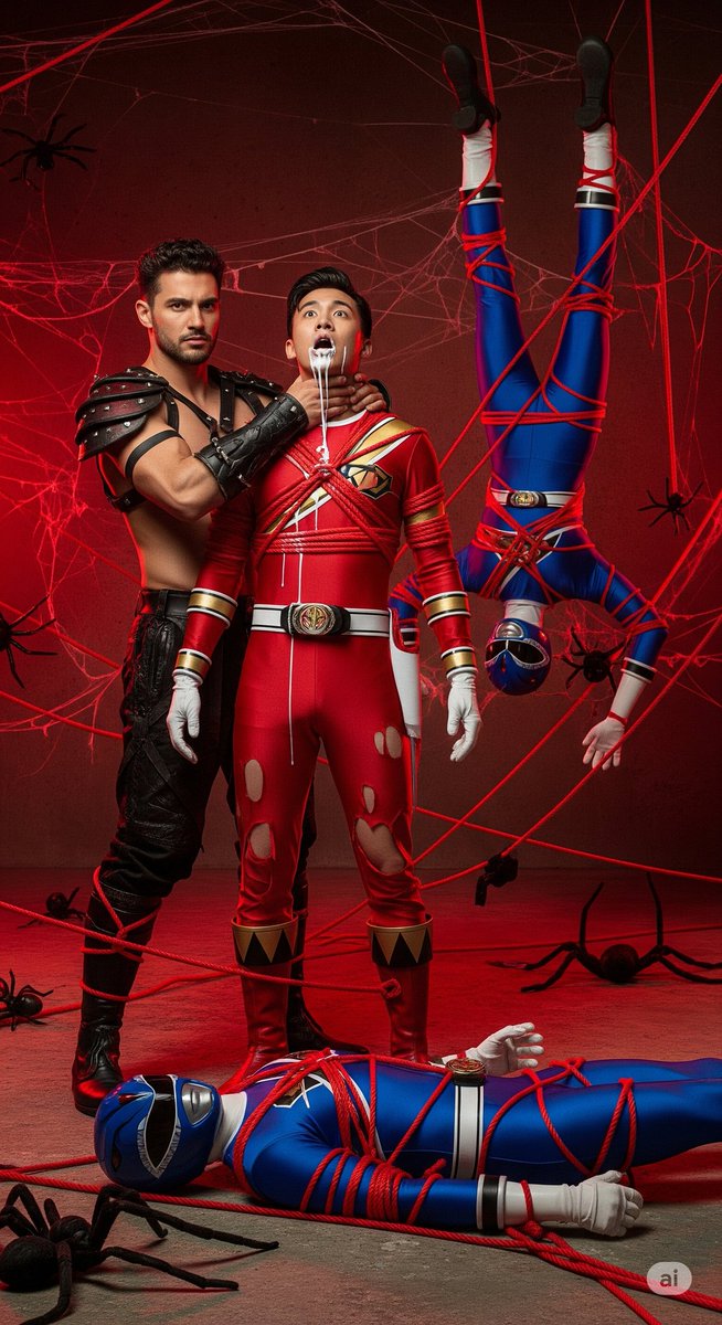 The last chance for the hero to beg for his life or become its slave.
#zentai #ai #herofetish #bdsm #นายทาส  #wrestling  #superhero #PowerRangers #bondage