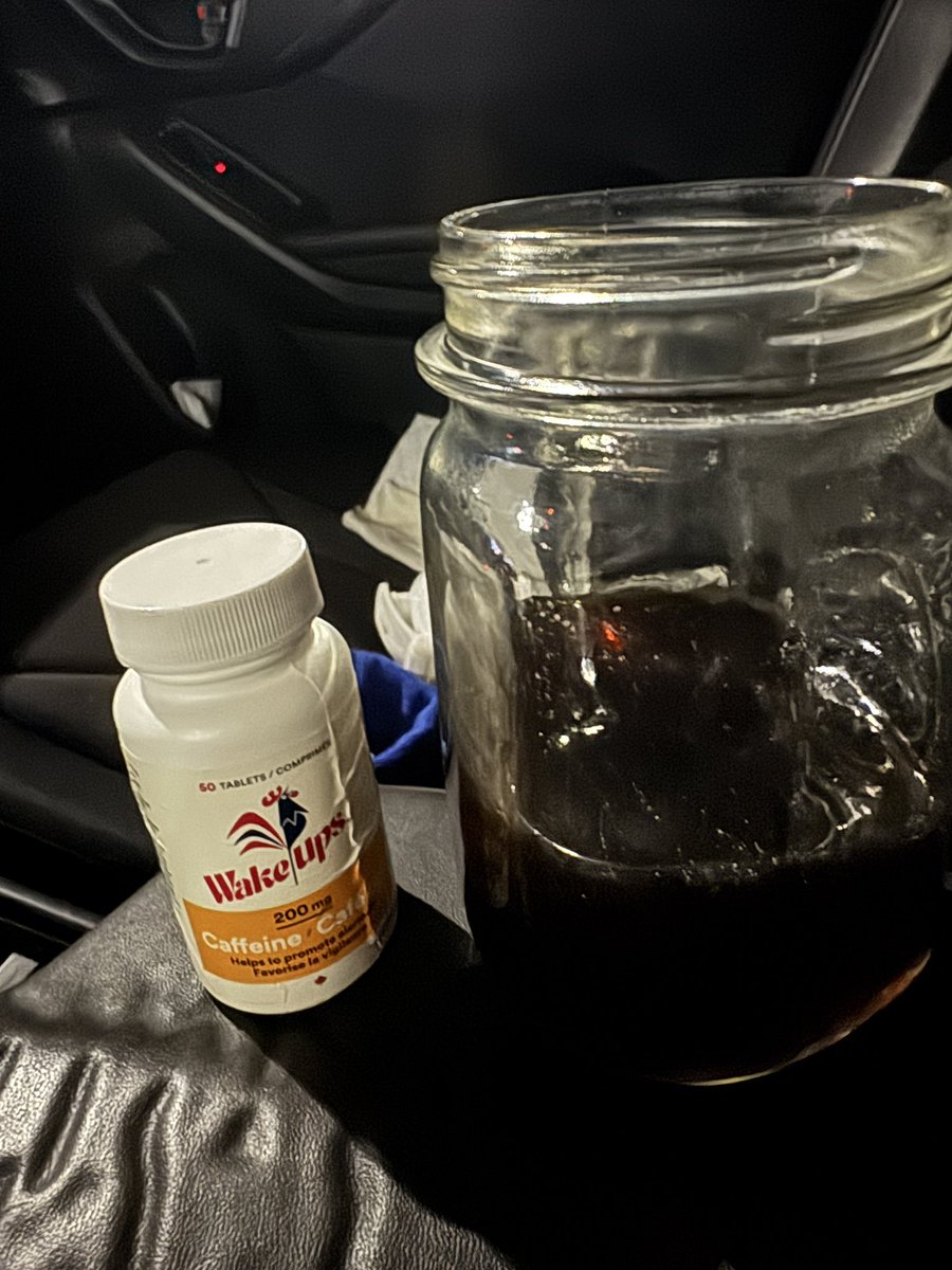 Carputing's tweet image. Nothing like washing a 200mg caffeine pill down with a coffee at 4am on a Monday morning