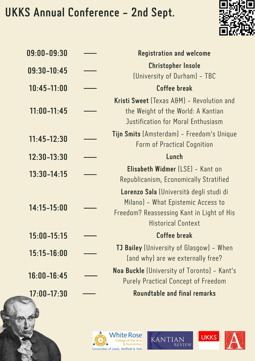 realABarredo's tweet photo. The long-awaited UK Kant Society Annual Conference 2025 is almost here, and it's happening in Sheffield! You can register now if you want to attend (and who wouldn't!): https://t.co/crBPoOlV2y.

@UKKantSociety @WRoCAH https://t.co/ATW8J8Vicn