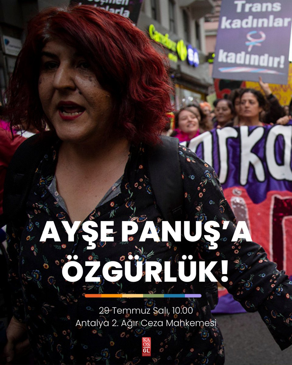 KaosGL's tweet image. Feminist yol arkadaşımız, sendikal çalışmalar grubumuzdan yoldaşımız ve derneğimizin üyesi Ayşe Panuş, 21 Şubat’tan beri tutuklu. Halkların Demokratik Kongresi (HDK) operasyonu kapsamında tutuklanan Ayşe, Bakırköy Kadın Kapalı Cezaevi’nde tutuluyor.
Aynı dosya kapsamında…