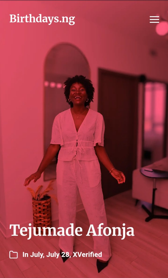Birthdaysng's tweet image. Your birthday page birthdays.ng/tejumade-afonja @tejuafonja
True Happiness from GOD will always be yours today and all the days of your life. Happy wonderful birthday.