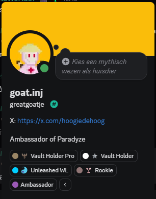 hoogiedehoog's tweet image. Wow!
I just became an ambassador of @ParadyzeFi
Right now, it's time to shine!
$P $INJ $PUSHINGP