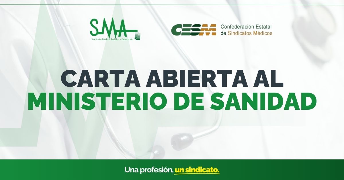smandaluz's tweet image. 🟢 Carta abierta al Ministerio de Sanidad
✍ SMA y CESM
Más información ➡️ smandaluz.com/carta-abierta-…