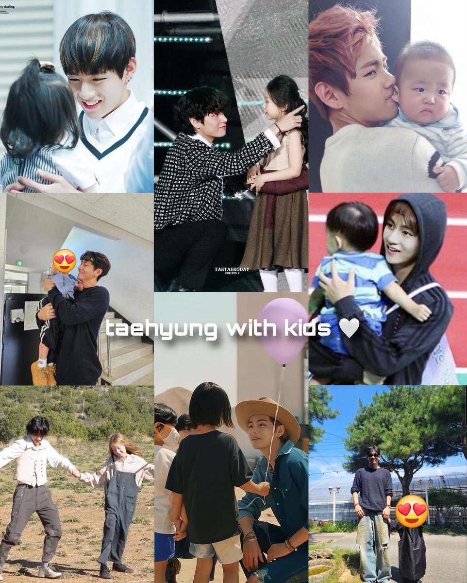 peachthvdew's tweet image. taehyung and kids… the gentlest combo to ever exist 🥹💜

BORAHAE TAEHYUNG