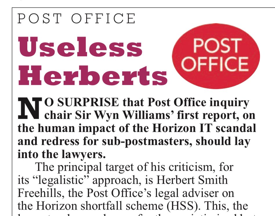 richard brooks (@rbrooks45) on Twitter photo A look at some of the chief legal culprits in the Post Office redress scandal. Full story in latest <a href="/PrivateEyeNews/">Private Eye Magazine</a> - A look at some of the chief legal culprits in the Post Office redress scandal. Full story in latest <a href="/PrivateEyeNews/">Private Eye Magazine</a> -