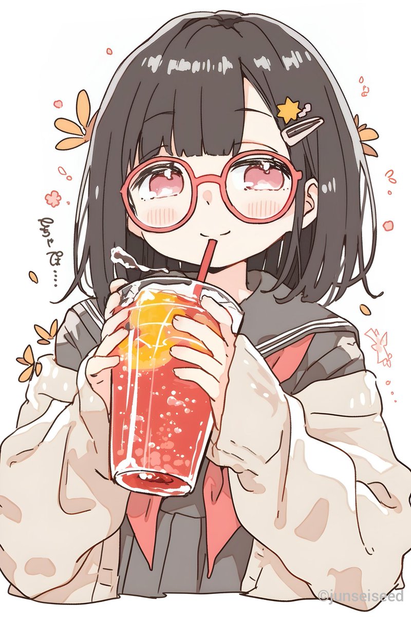 junseiseed_evol's tweet image. #おつかれ生です 
あっ…暑くて乾杯する前に
一口飲んじゃった😜ｺﾞﾒﾝﾈ
じゃあ改めて、やりますよ〜
せ〜の！「かぁんぱ〜〜い‼️」🥤✨️

#AIart #AIイラスト #AI美少女