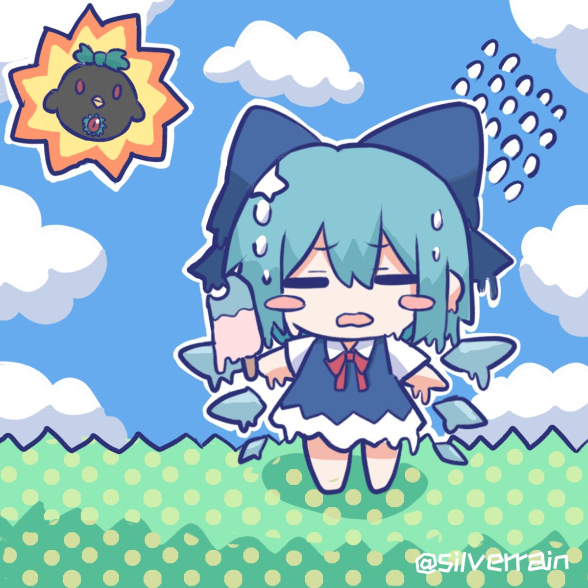 giname93076's tweet image. ☀️sooooo hot
#東方Project  #チルノ