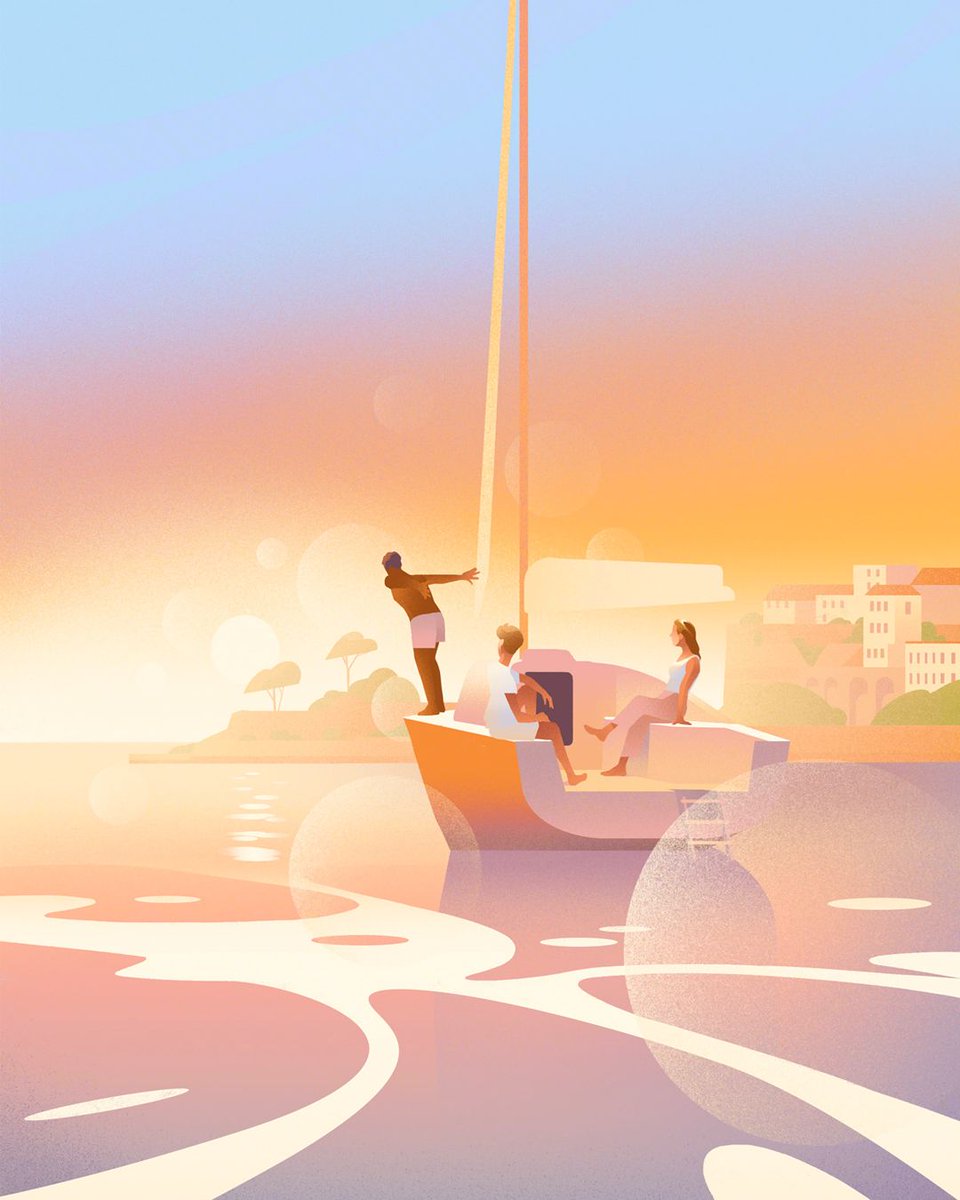 Perfectly capturing the heat and relaxed joy of a holiday in the sun, we love this dreamy illustration by Mark Boardman.

<a href="/MarkBoardmanArt/">Mark Boardman</a>