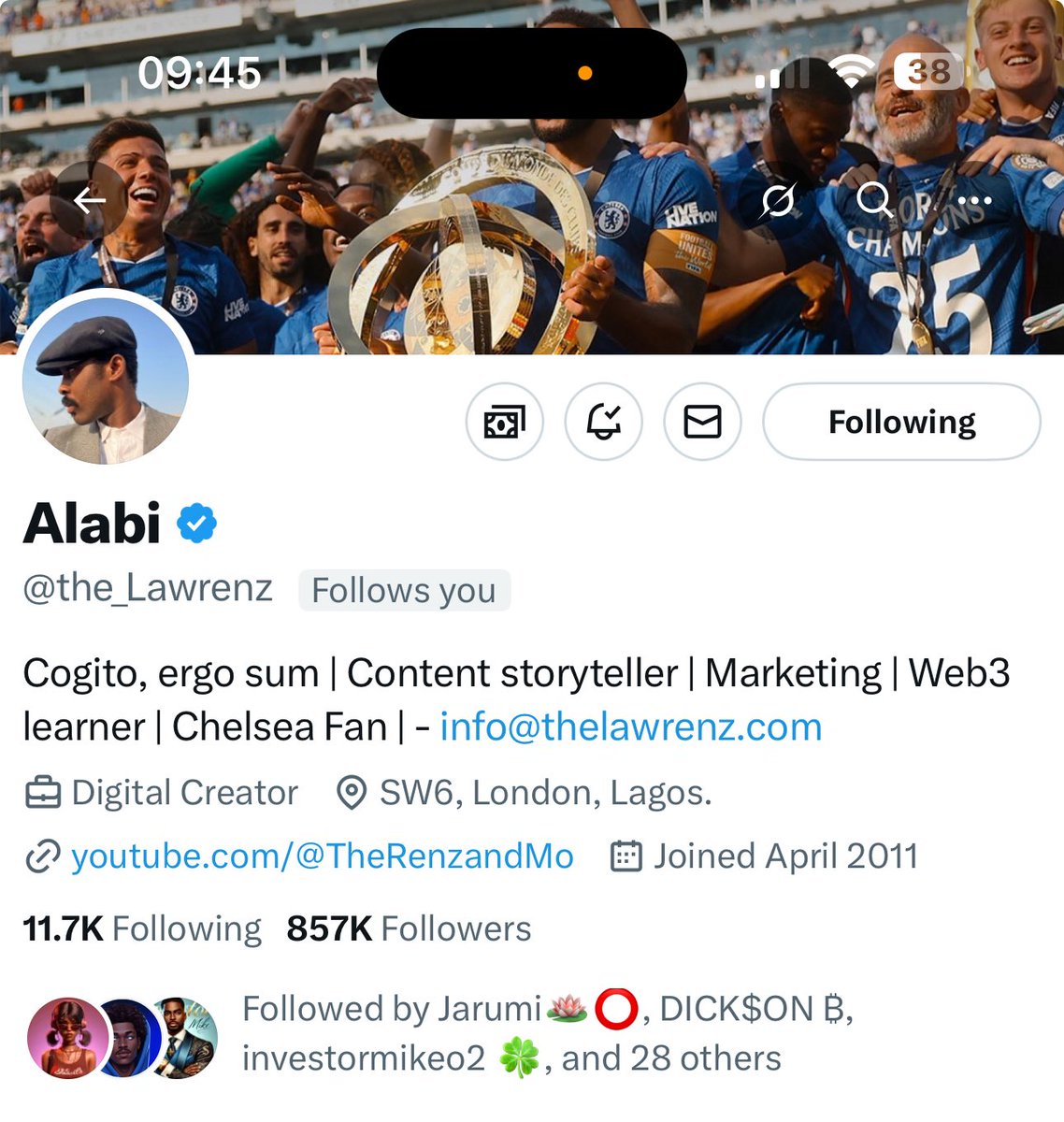 BlarkDemi_01's tweet image. Guys see who just followed me THE CONTENT STORYTELLER himself @the_Lawrenz .
Welcome to Web3 boss ,
Let’s make more bagzzz 💸💵🤑🧡.