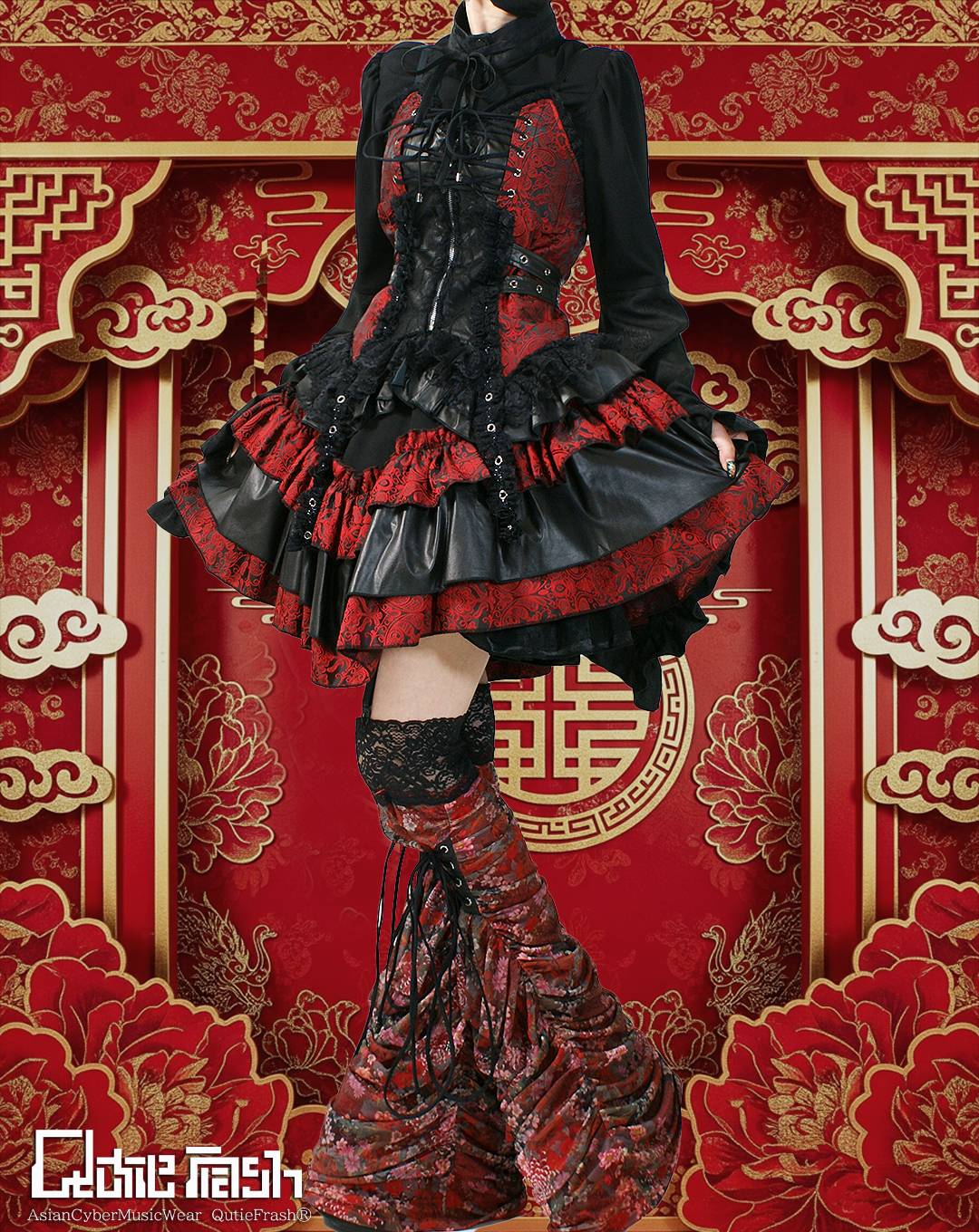 QutieFrash カットソー キューティーフラッシュ 赤黒 QutieFrash(キューティーフラッシュ) – Qutiefrashアメリカ村WebShop