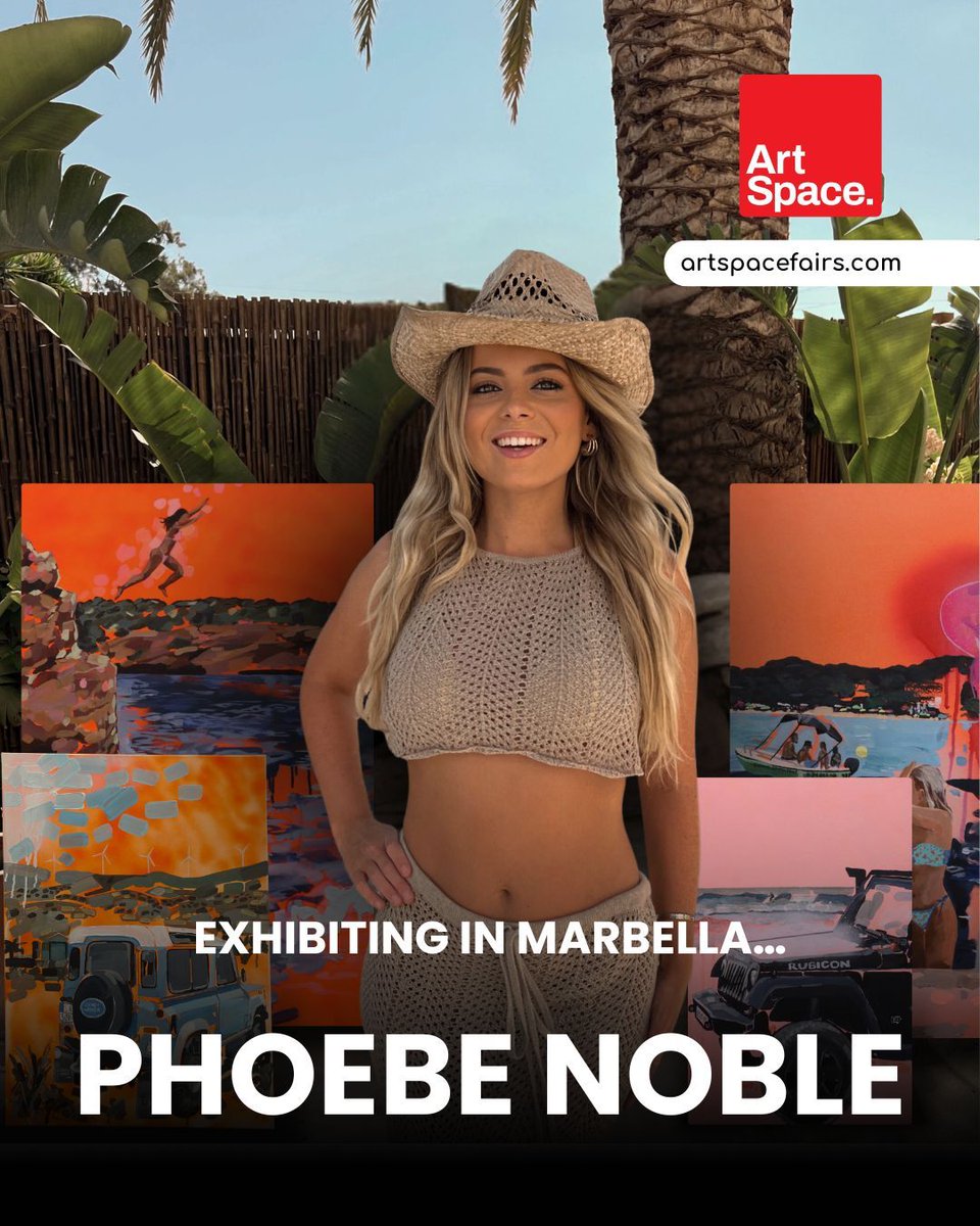 artspacefairs's tweet image. 🎨 We’re excited to welcome artist Phoebe Noble to Art Space Marbella 2025!

🎟 FREE TICKETS - buff.ly/kLmtDv3
📍 Where: Anantara Villa Padierna Palace Benahavís Marbella Resort
📅 When: July 31st – August 3rd 2025

#PhoebeNoble #ArtSpaceMarbella2025 #ArtFair2025