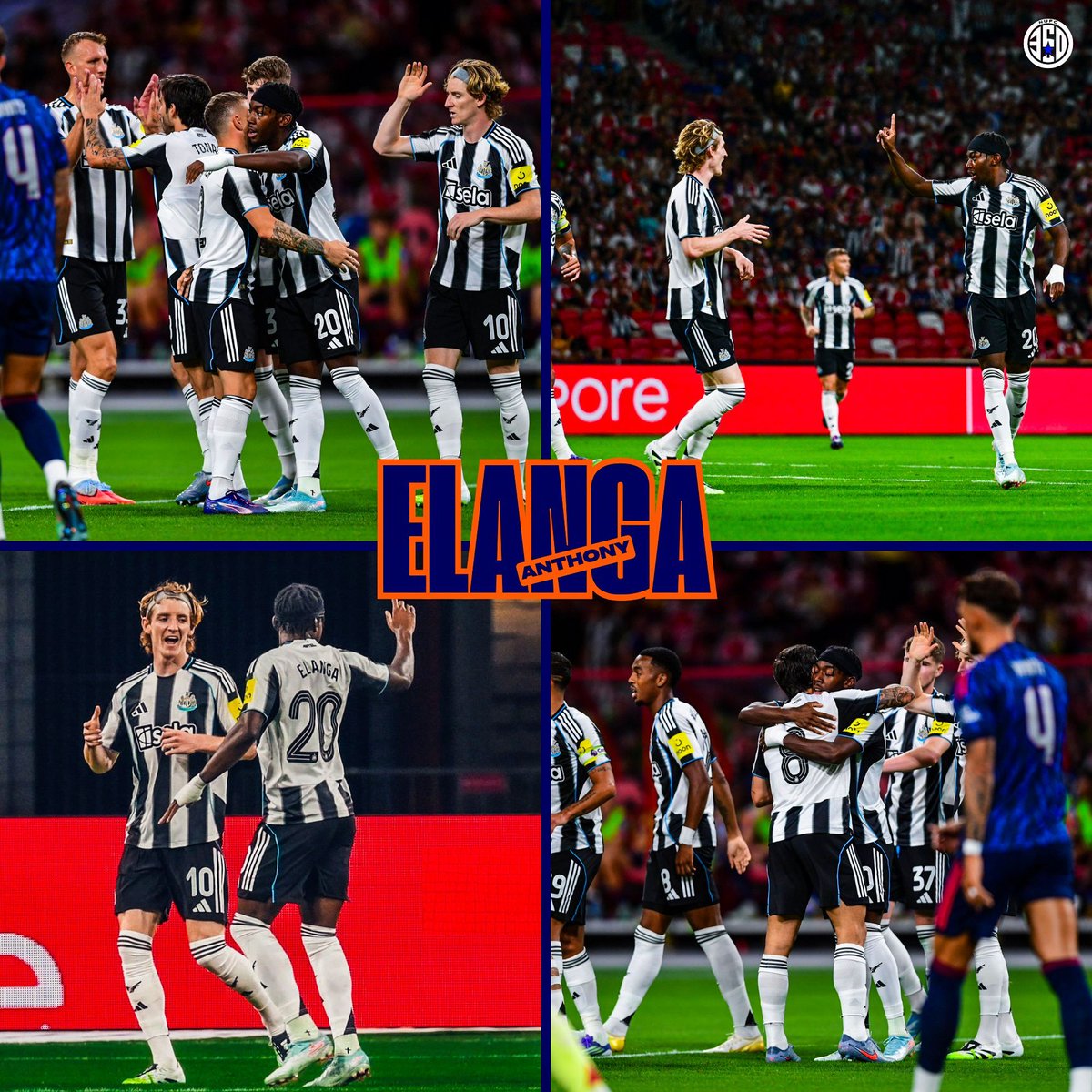 🇸🇪 Anthony Elanga enjoying scoring his first Newcastle United goal in his second game for us.

#NUFC